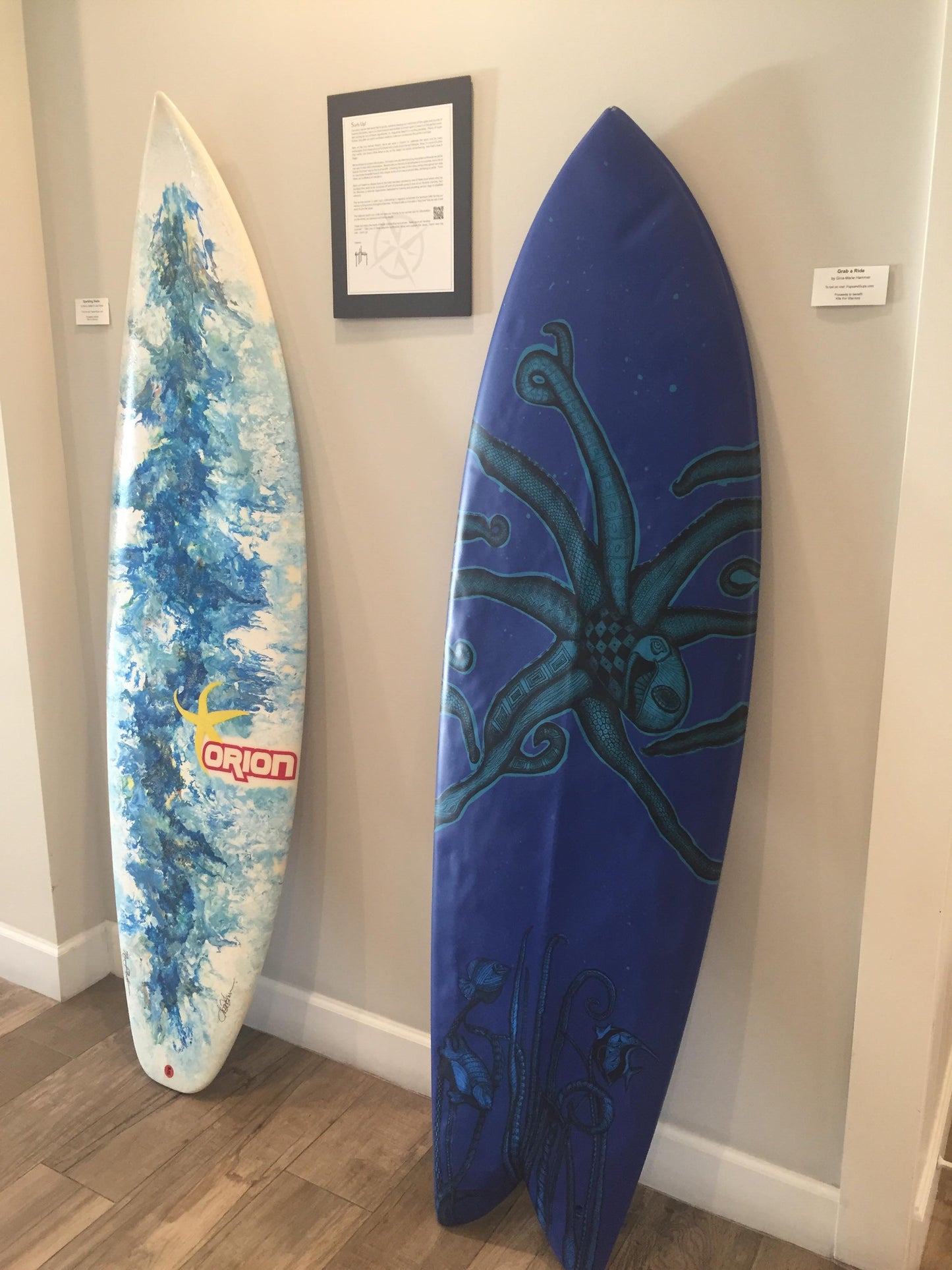 "Grab a Ride" Display Surfboard